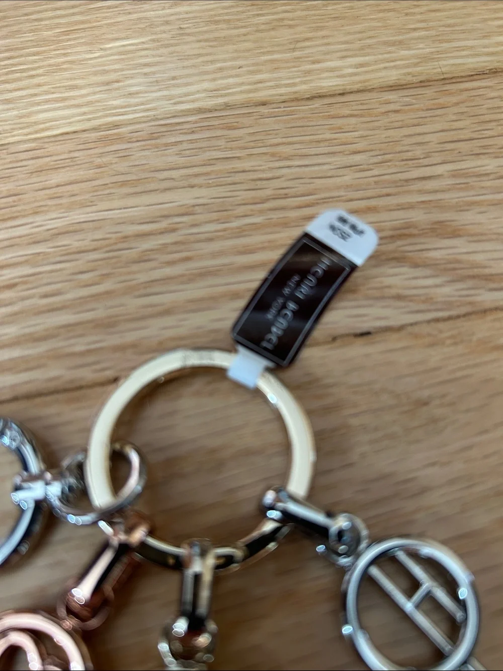 Henri Bendel NWT Three-Tone Key Charm Keyring - Dust bag included!